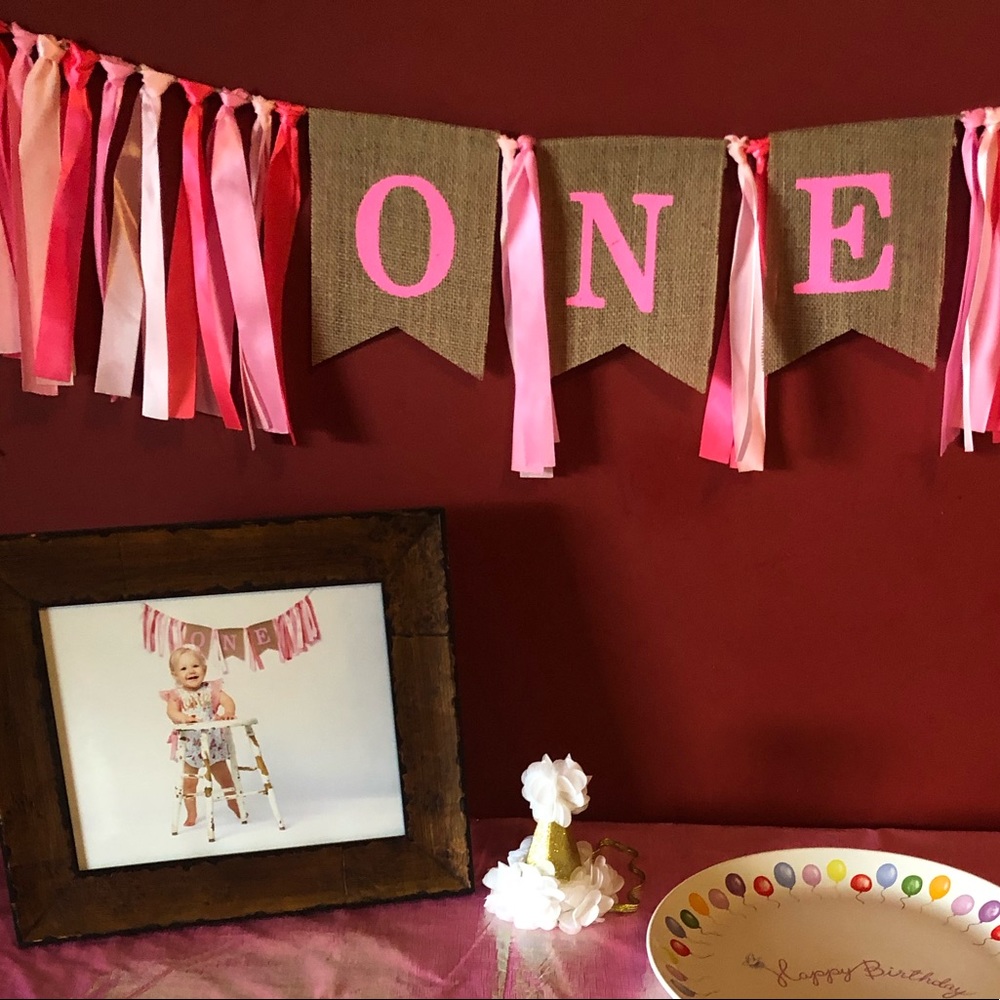 ONE birthday banner